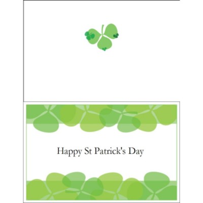 Clover Border Greeting Card, 1 per sheet