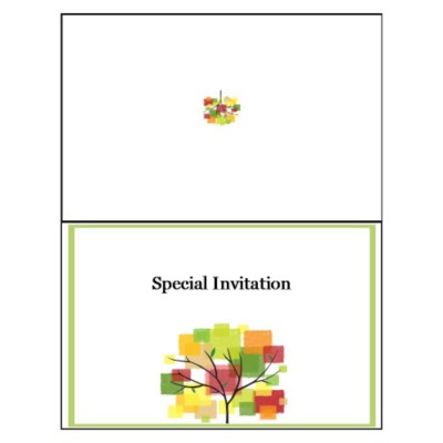 Tree Design Half-Fold Greeting Card - Wide