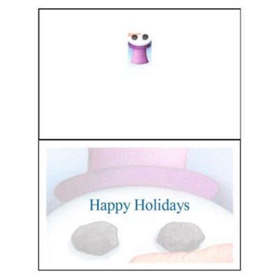 Snowman Face Half-Fold Greeting Card