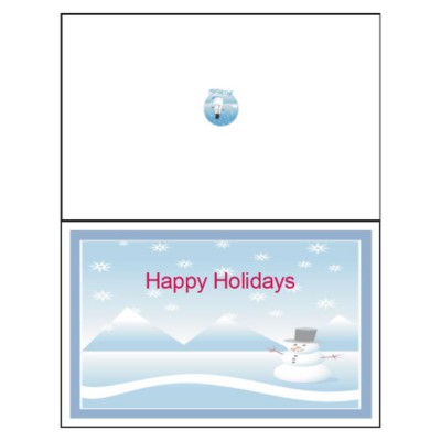Snowman Half-Fold Greeting Card