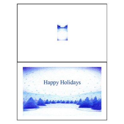 Winter Snow Scene Half-Fold Greeting Card
