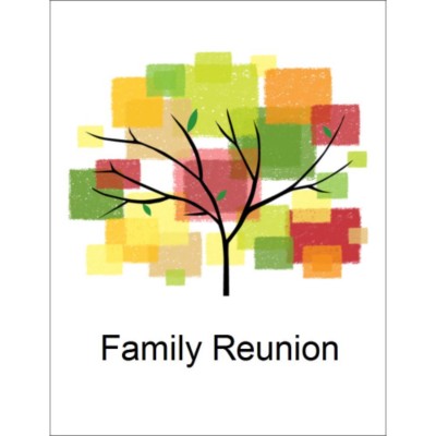 Family Reunion T-Shirt Transfer with Tree, 8 1/2 x 11"