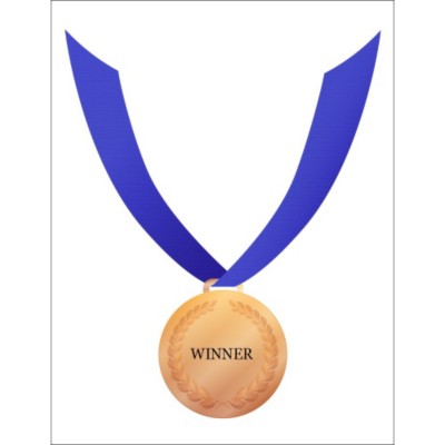 Bronze Medal Winner Fabric Transfer, 1 per sheet
