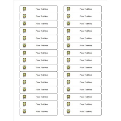 Chubby Bus File Folder Labels, 30 per sheet