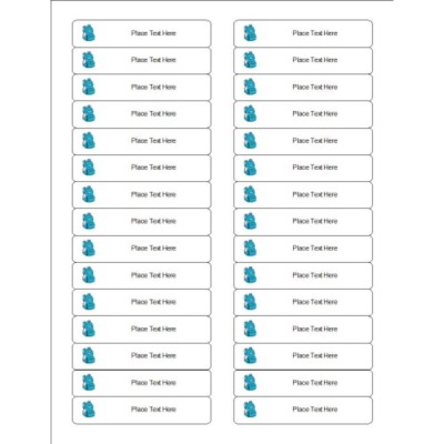 Backpack File Folder Labels, 30 per sheet
