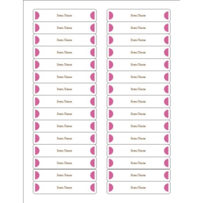 Pink File Folder Labels, 30 per sheet