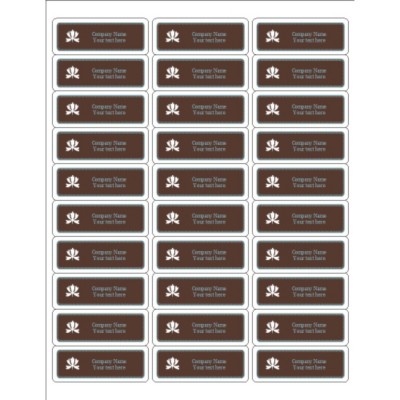 Classic Teal and Brown Address Label, 30 per sheet