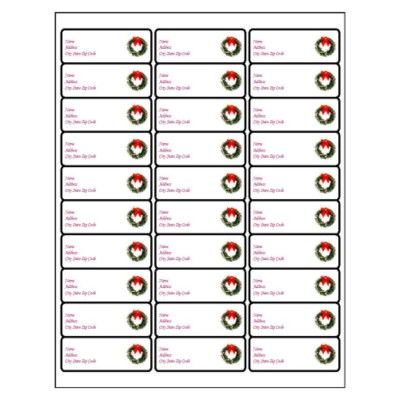 Word Labels Templates 30 Per Sheet