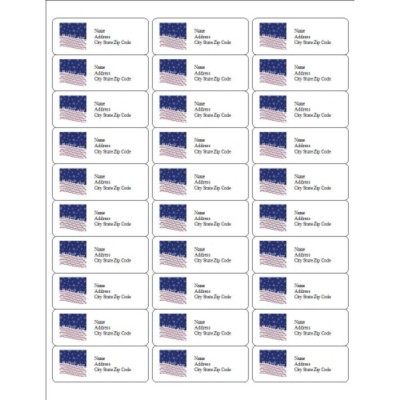 Stars for 4th of July Address Labels, 30 per sheet