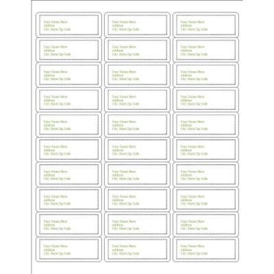 Simple Black Block Address Labels, 30 per sheet