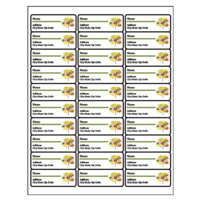 Plants Design Address Label, 30 per sheet
