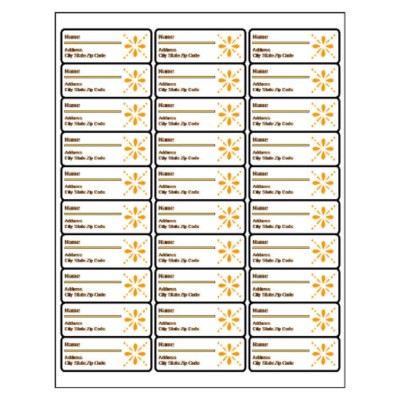 Summer Flowers Address Label, 30 per sheet