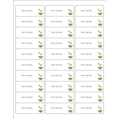 Kitchen Utensils Neon Organization Labels, 30 per sheet