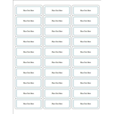 Classic Teal and Brown Pattern High Visibility Label, 30 per sheet