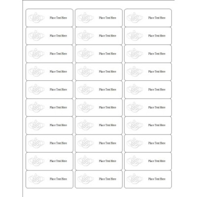 Wedding Monogram High Visibility Labels 30 per sheet