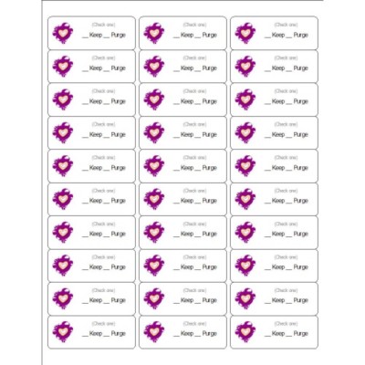 Assorted Designs ID Labels, 30 per sheet