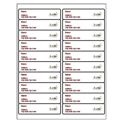 Train Address Label, 20 per sheet