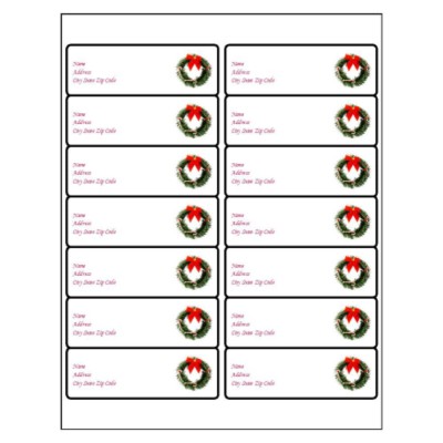 Mailing Labels Christmas Templates Free
