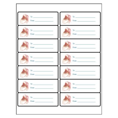 Santa Gift Label, 14 per sheet