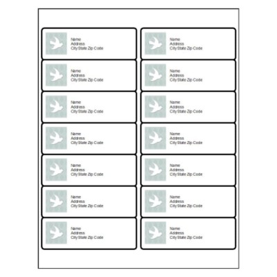 Holiday Peace Dove Address Label, 14 per sheet