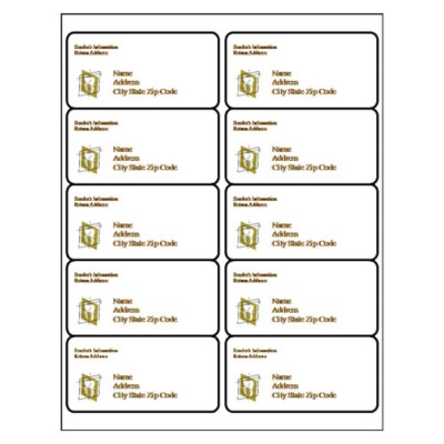 Dental Shipping Label, 10 per sheet