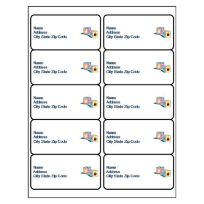 Baby Blocks Shipping Label, 10 per sheet