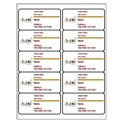 Train Shipping Label, 10 per sheet
