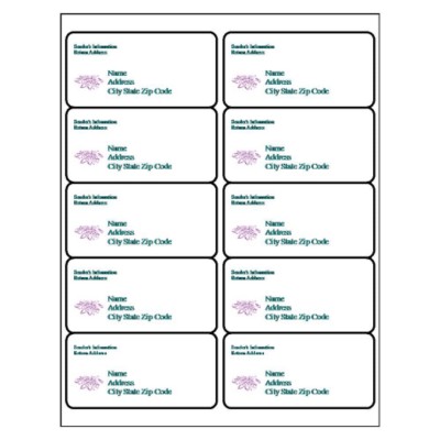 Flower Shipping Label, 10 per sheet