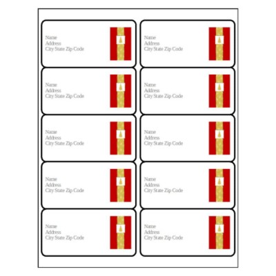 Christmas Tree Shipping Label, 10 per sheet