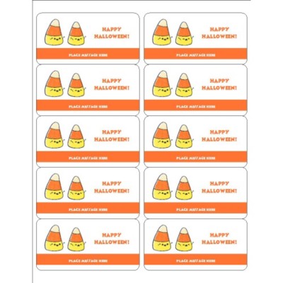 Halloween Candy Corn Shipping Labels , 10 per sheet