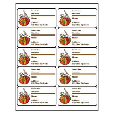 Halloween Shipping Label, 10 per sheet