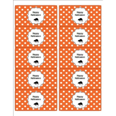 Oh Rats! With Orange Dot Pattern Halloween Shipping Labels, 10 per sheet