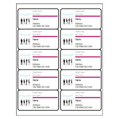 Happy New Year Shipping Label, 10 per sheet