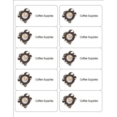 Brown Splatter Organizing Labels, 10 per sheet