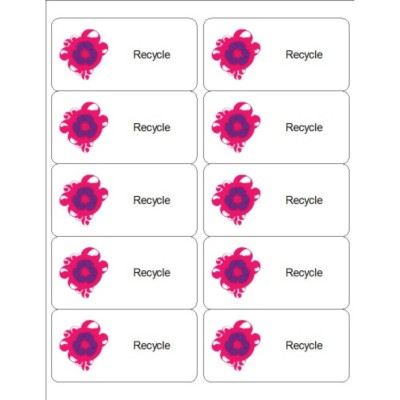 Magenta Splatter Organizing Labels, 10 per sheet