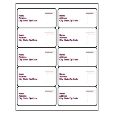 Lines Shipping Label, 10 per sheet