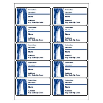 Roman Column Shipping Label, 10 per sheet