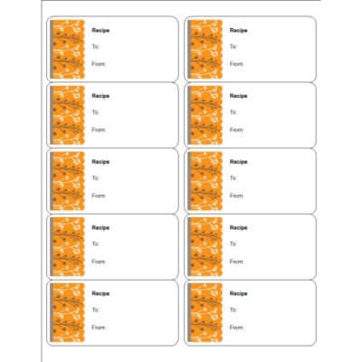 Autumn Colors Gift Labels, 10 per sheet