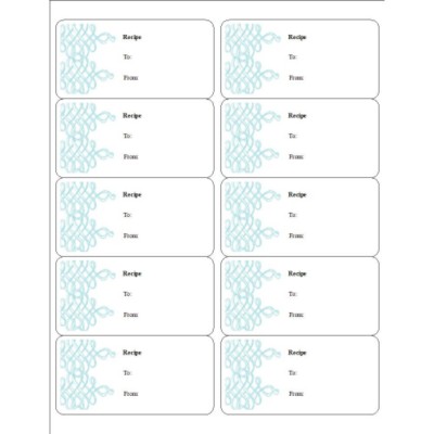 Turquoise Gift Labels, 10 per sheet