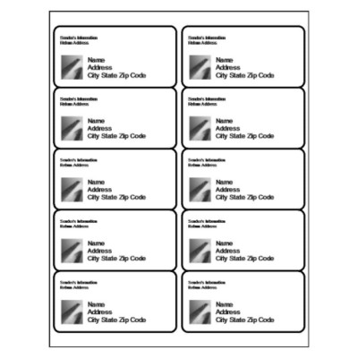 Skyscraper Shipping Label, 10 per sheet