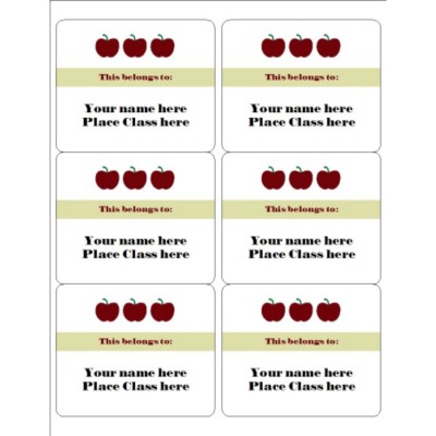 Apples Shipping Label , 6 per sheet