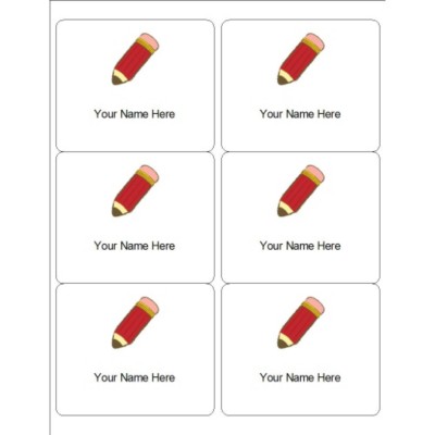 School Shipping Labels, 6 per sheet
