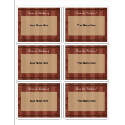 Red Stripe Canning Labels, 10 per sheet