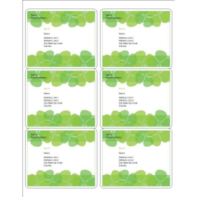 Clover Labels, 6 per sheet