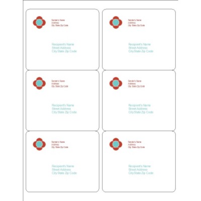 Simple Flower Shipping Labels, 6 per sheet