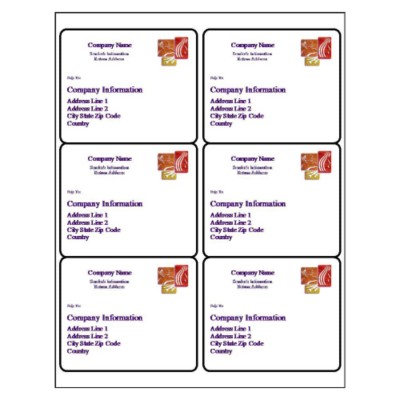 Salon Shipping Label, 6 per sheet