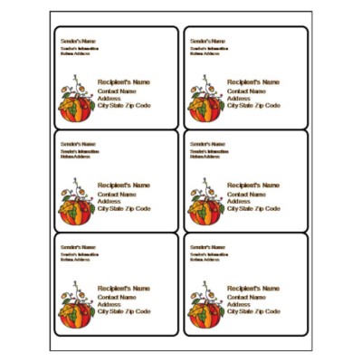 Halloween Shipping Label, 6 per sheet