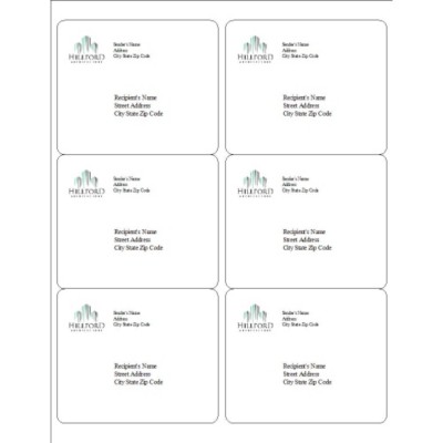 Buildings Logo Shipping Labels, 6 per sheet