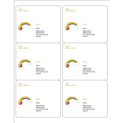 Pot o' Gold Shipping Labels, 6 per sheet