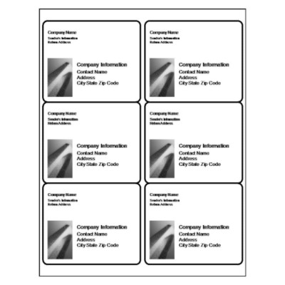 Skyscraper Shipping Label, 6 per sheet